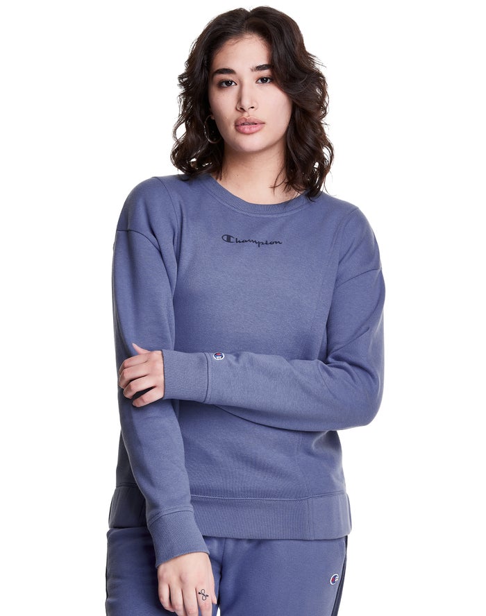 Sudadera Champion Mujer - Fleece Crew ( Azules ) 9567823-HI